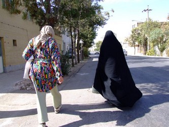 Iranian Woman and Tourist